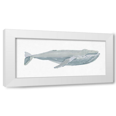 Humpback Whale I White Modern Wood Framed Art Print by Stellar Design Studio