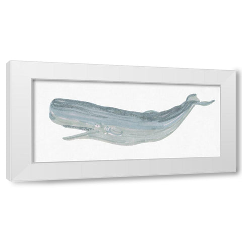 Humpback Whale II White Modern Wood Framed Art Print by Stellar Design Studio