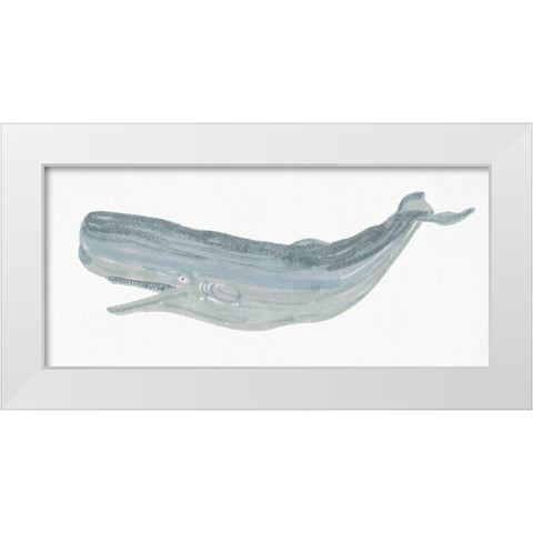 Humpback Whale II White Modern Wood Framed Art Print by Stellar Design Studio