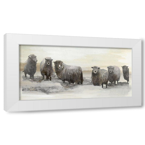 Winter Sheeps II White Modern Wood Framed Art Print by Stellar  Design Studio