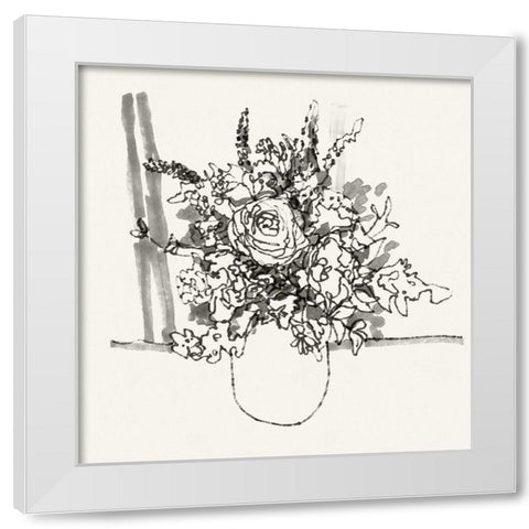 Market Bouquet III White Modern Wood Framed Art Print by Stellar Design Studio