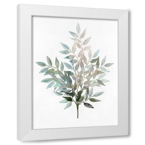 Natures Duet II White Modern Wood Framed Art Print by Stellar Design Studio