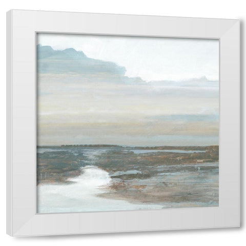 Seaside Study White Modern Wood Framed Art Print by Stellar Design Studio