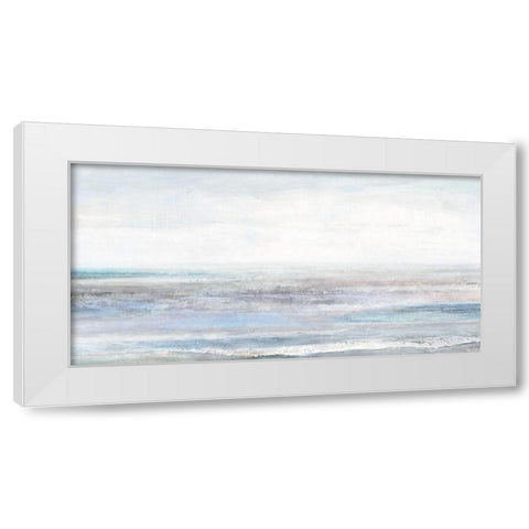 Blue Tides  White Modern Wood Framed Art Print by Ustal, Helen
