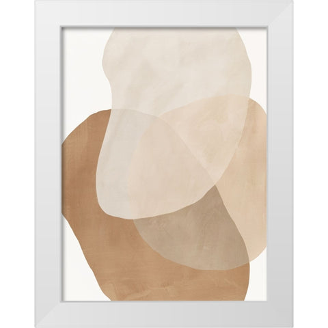 Soft Overlay I White Modern Wood Framed Art Print by J:L Design