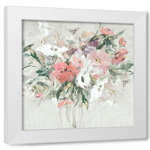 Floral Bouquet  White Modern Wood Framed Art Print by Pepe, Susan