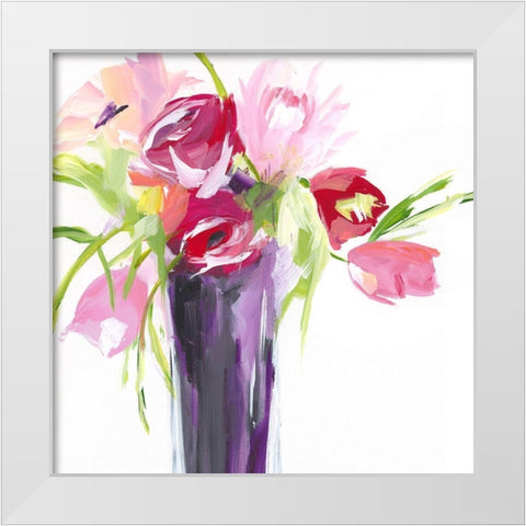 Bold Flowers I  White Modern Wood Framed Art Print by Pepe, Susan