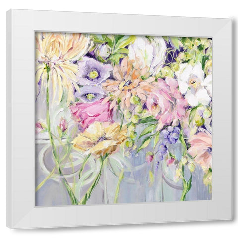 Garden Song  White Modern Wood Framed Art Print by Pepe, Susan
