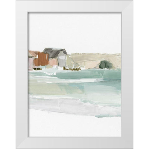 Seaside Tranquility II White Modern Wood Framed Art Print by Pepe, Susan