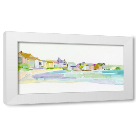 Bright Seaside Tranquility White Modern Wood Framed Art Print by Pepe, Susan