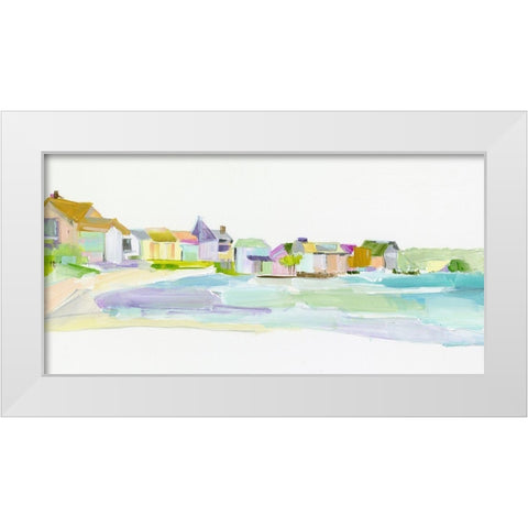 Bright Seaside Tranquility White Modern Wood Framed Art Print by Pepe, Susan