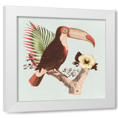 Tropical Toucan White Modern Wood Framed Art Print by Surma