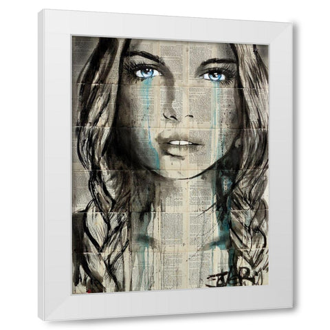 Blue Shore  White Modern Wood Framed Art Print by Jover, Loui