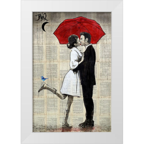 Magical Rain White Modern Wood Framed Art Print by Jover, Loui