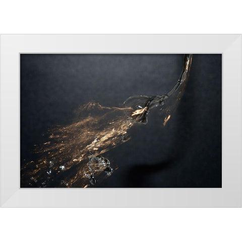 Gold Water Bubble White Modern Wood Framed Art Print by Stahl, David