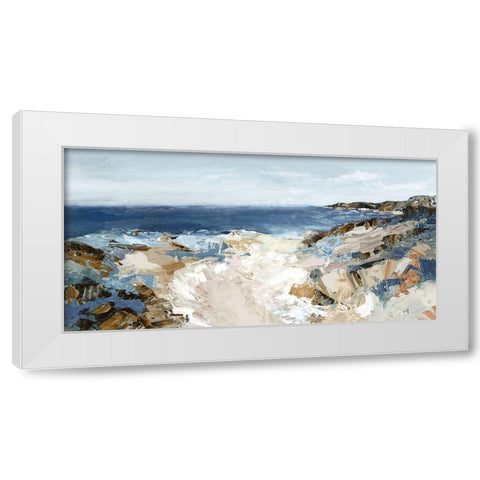 Path to the Sea  White Modern Wood Framed Art Print by Mavis, Luna
