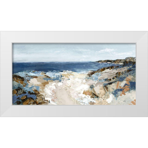 Path to the Sea  White Modern Wood Framed Art Print by Mavis, Luna