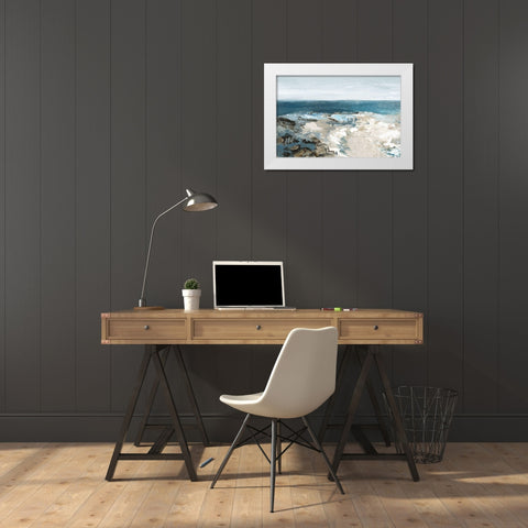 The Shore I  White Modern Wood Framed Art Print by Mavis, Luna