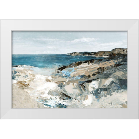 The Shore II White Modern Wood Framed Art Print by Mavis, Luna