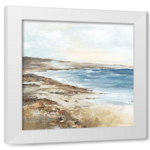 Sea Poetry I  White Modern Wood Framed Art Print by Mavis, Luna