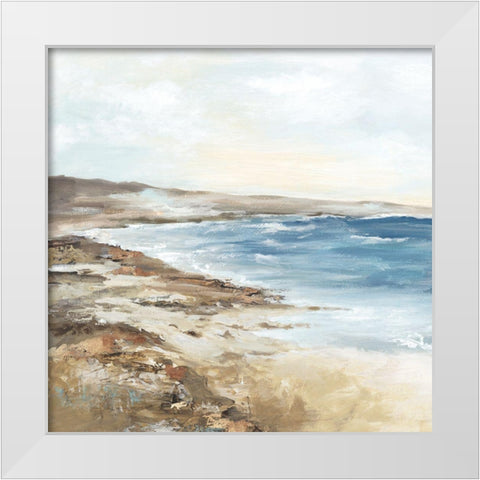 Sea Poetry I  White Modern Wood Framed Art Print by Mavis, Luna
