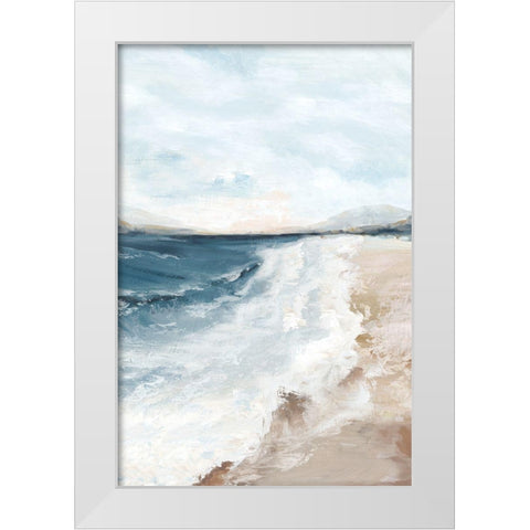 Walk on Beach I  White Modern Wood Framed Art Print by Mavis, Luna