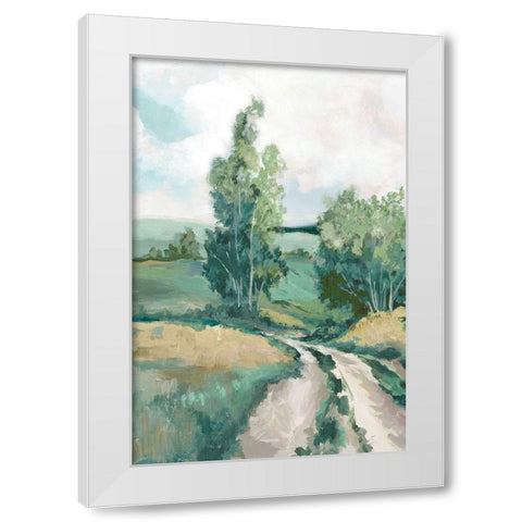Tuscany Hills  White Modern Wood Framed Art Print by Mavis, Luna