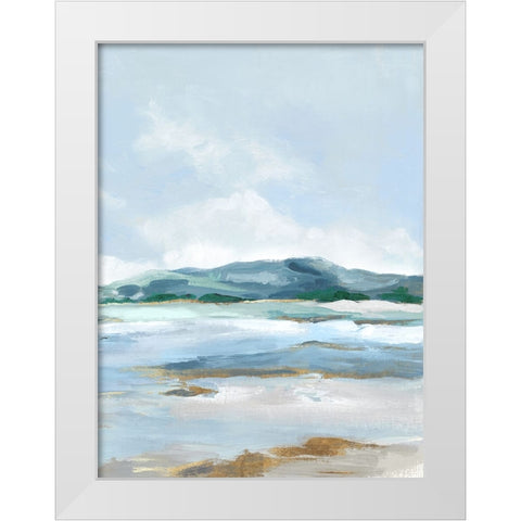 Coastal Blue Mountains I White Modern Wood Framed Art Print by Mavis, Luna
