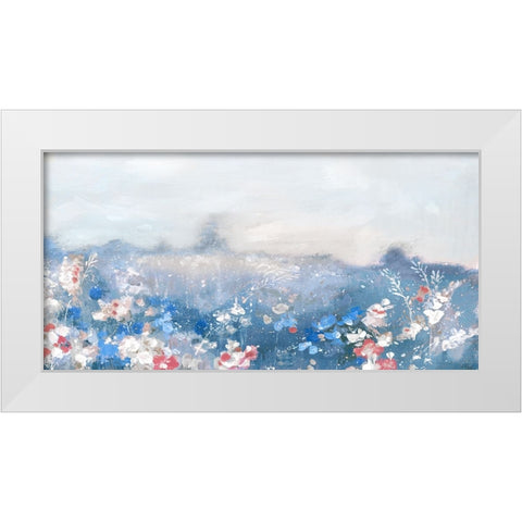 Paradise of Flowers White Modern Wood Framed Art Print by Mavis, Luna