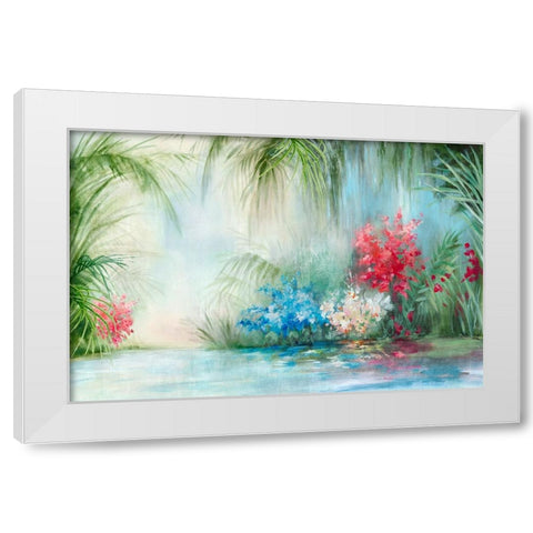 Rainforest Serenade White Modern Wood Framed Art Print by Mavis, Luna