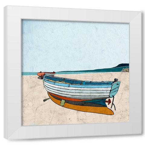 Quiet Sleep Water White Modern Wood Framed Art Print by Cacho, E.L.