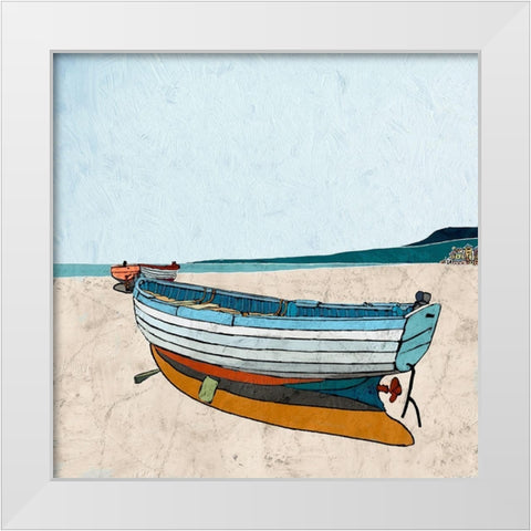 Quiet Sleep Water White Modern Wood Framed Art Print by Cacho, E.L.