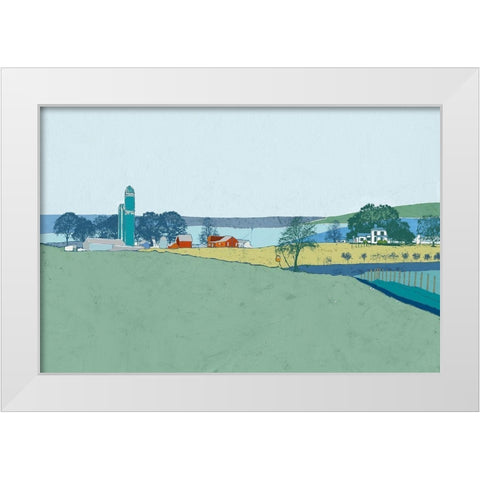 Pallor of Dawn Traces White Modern Wood Framed Art Print by Cacho, E.L.