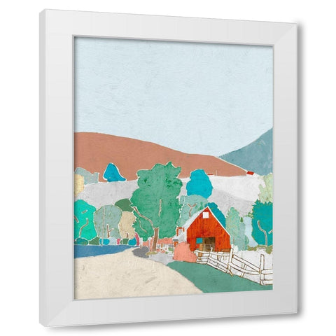 Rural Melody White Modern Wood Framed Art Print by Cacho, E.L.
