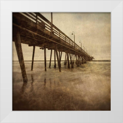 Vintage Pier I White Modern Wood Framed Art Print by Hartson-Weddle, Ryan