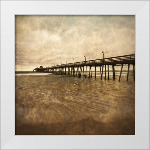 Vintage Pier II White Modern Wood Framed Art Print by Hartson-Weddle, Ryan