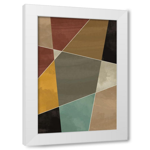 Geometric Jewels I  White Modern Wood Framed Art Print by William, Gary