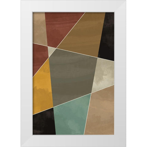 Geometric Jewels I  White Modern Wood Framed Art Print by William, Gary