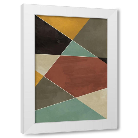 Geometric Jewels II  White Modern Wood Framed Art Print by William, Gary