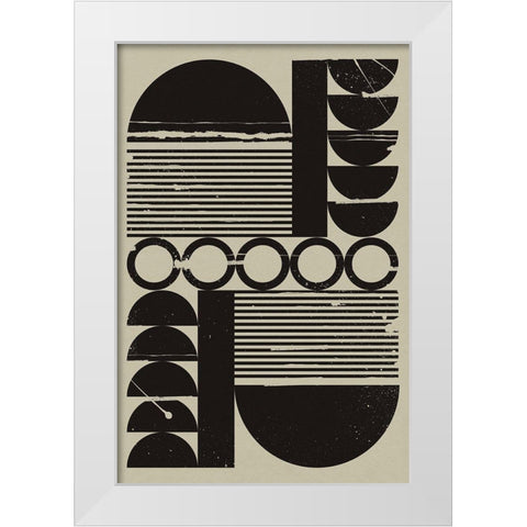 Black Alignment I  White Modern Wood Framed Art Print by William, Gary