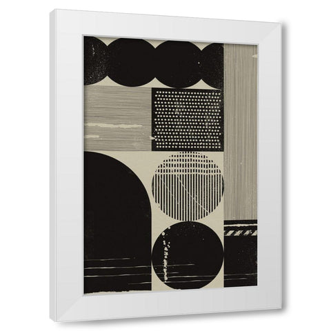 Black Alignment II White Modern Wood Framed Art Print by William, Gary