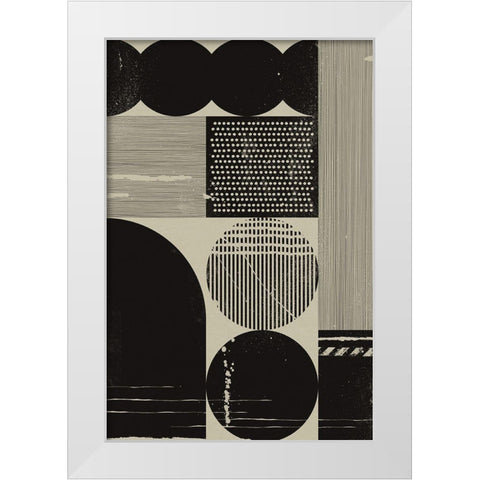 Black Alignment II White Modern Wood Framed Art Print by William, Gary
