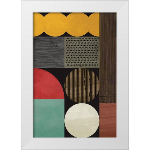 Colourful Heart II  White Modern Wood Framed Art Print by William, Gary