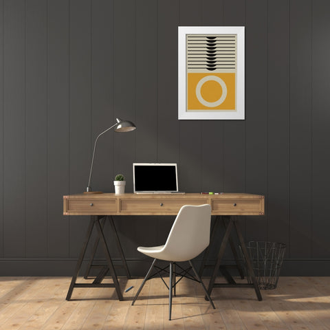 Yellow Ring White Modern Wood Framed Art Print by Williams, Gary