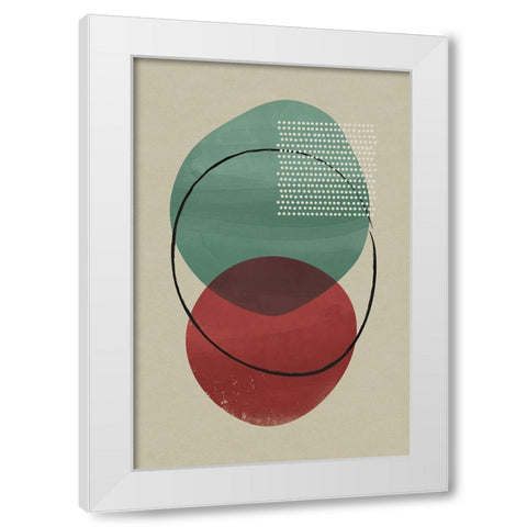 Geometric Hues I  White Modern Wood Framed Art Print by William, Gary
