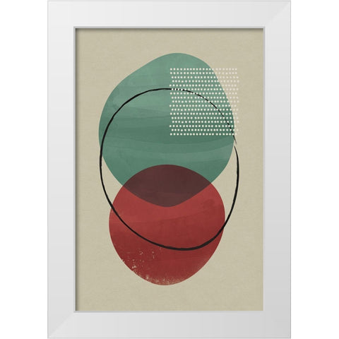 Geometric Hues I  White Modern Wood Framed Art Print by William, Gary