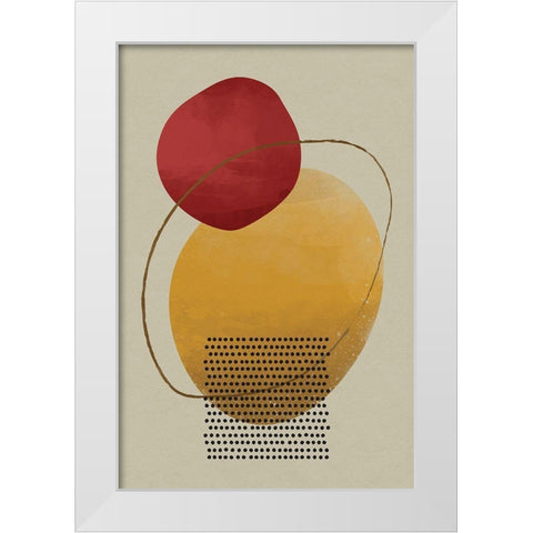 Geometric Hues II White Modern Wood Framed Art Print by William, Gary