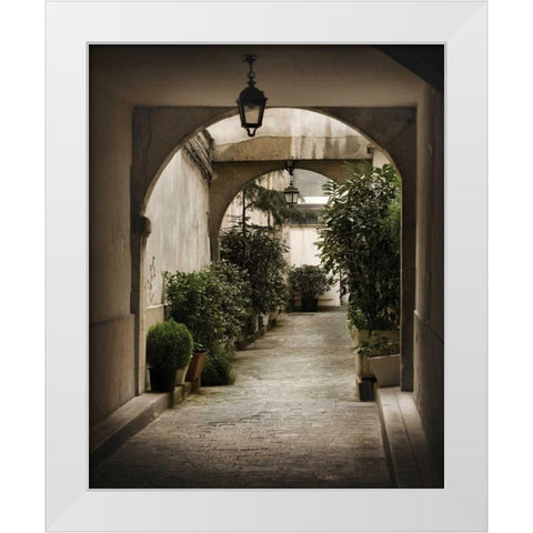 Through the Arches White Modern Wood Framed Art Print by White, Milla