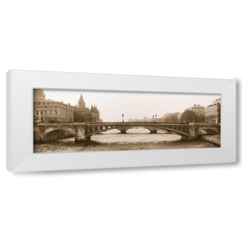 Pont Notre Dame White Modern Wood Framed Art Print by White, Karen