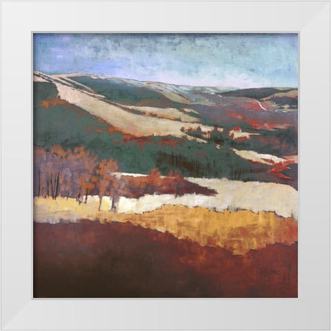The QuApple Valley White Modern Wood Framed Art Print by Kroker, Wendy